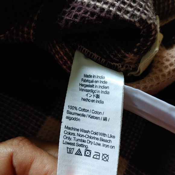 Madewell Waffle Half-Zip Popover Shirt Sz.XS Brown - Picture 6 of 6